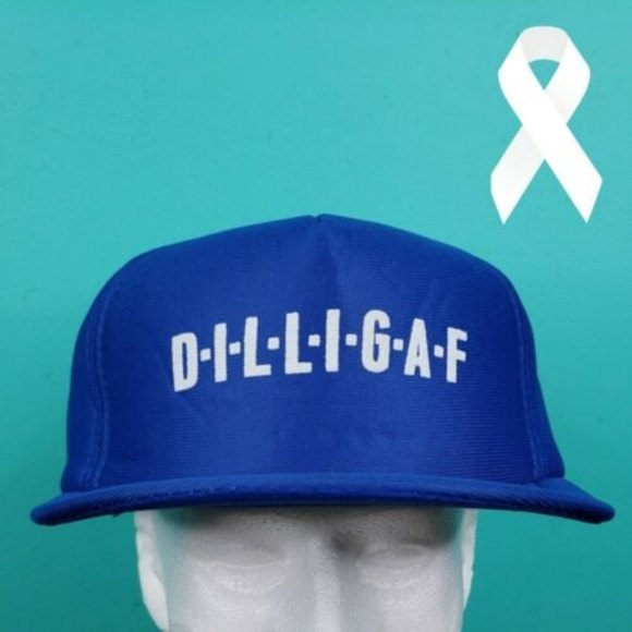 Vtg 80s 90s Foam All Over Trucker Hat Snapback Cap Novelty Humor Funny DILLIGAF - Picture 1 of 8